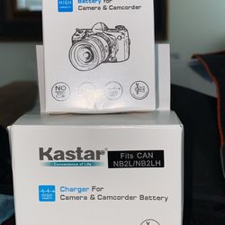 Charger And Battery. New Kastar 