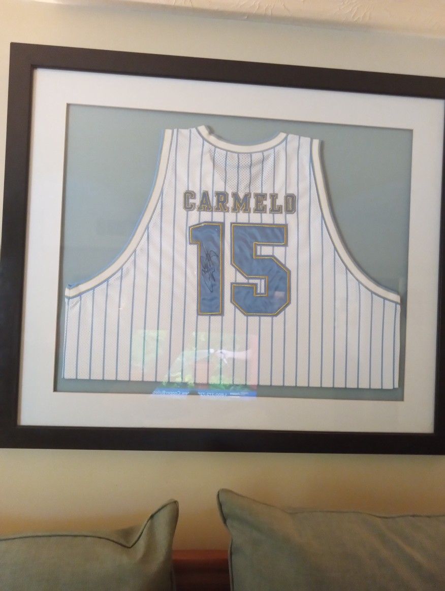 Carmella Anthony Sign Frame Jersey With JSA Letter Of Authenticity
