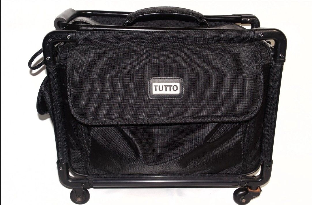 TUTTO Black Collapsible Sewing Machine Garment Bag Case On Wheels