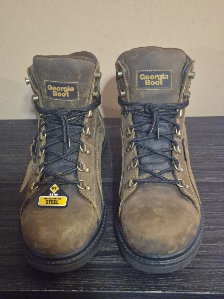Georgia Boot 6 inch Steel Toe Work Boot - Mn(Sz 10.5 W)