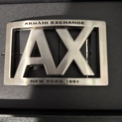 Armani Exchange Sliver Belt Buckle