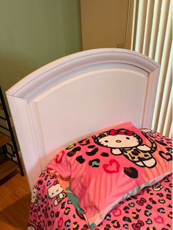 Twin bed frame with pull out drawer and mattress