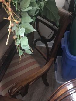 Tommy Bahama Style Dining Table, 6 Chairs, and large Framed Picture