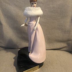 1993 Limited Edition Enesco Barbie with love porcelain Musical figurine
