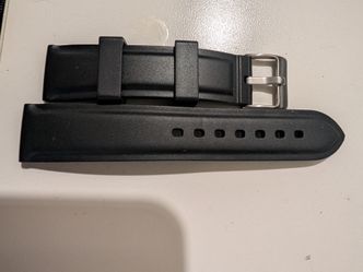 Bonetto Cinturini Italian Rubber Watch Band 20 mm , Black, Model 325, NBR