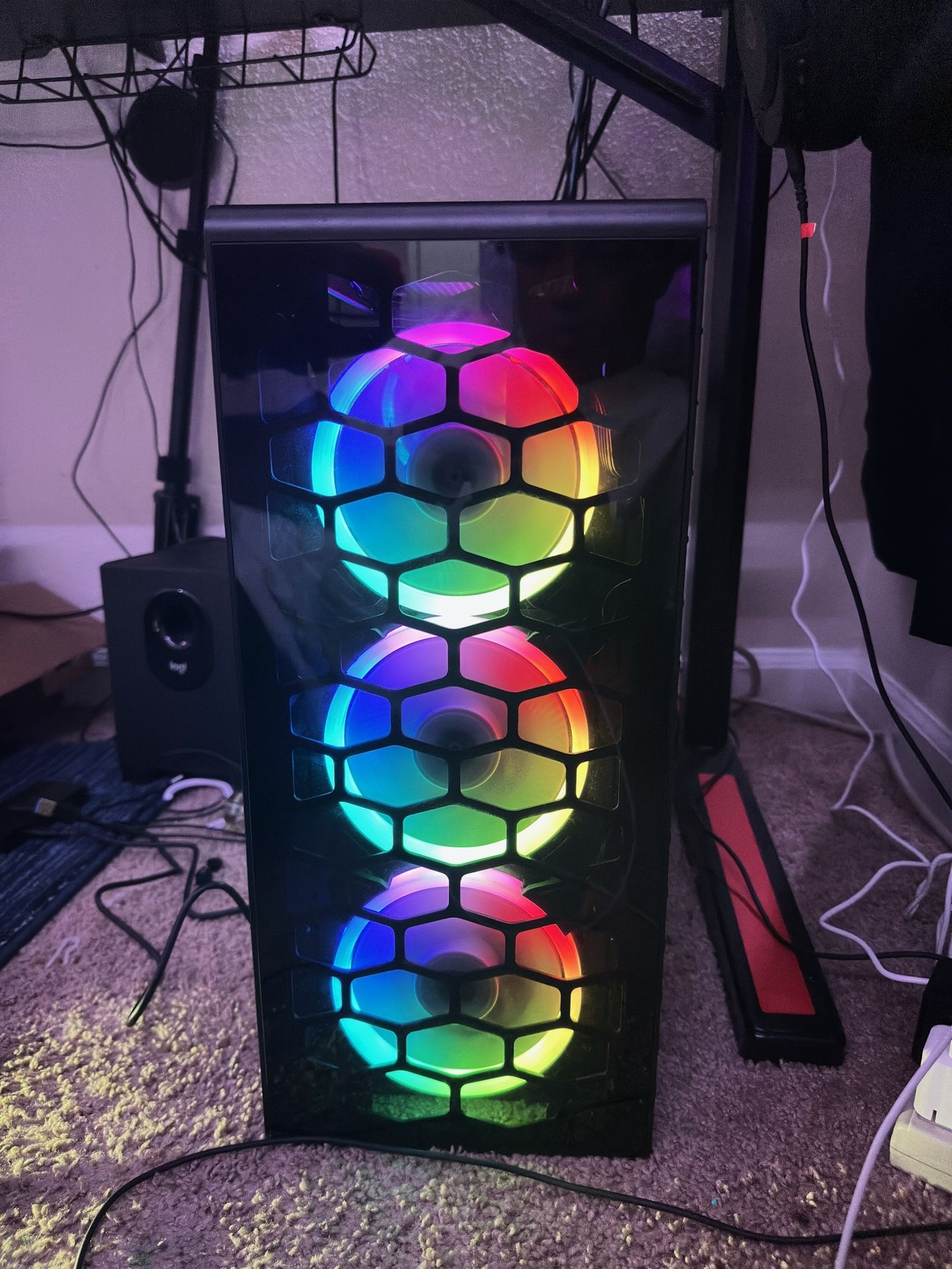 Gaming pc With RGB Colors And RGB Remote