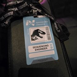 Jurassic World Rebirth Dolby Midnight Showing Lanyard ID Badge