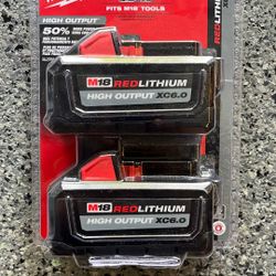 Two 6 Ah Milwaukee Batteries And 1 5ah Battery