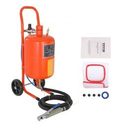  5 Gallon Sand Blaster, 60-110 PSI High Pressure Sandblaster, Portable Abrasive Blasting Tank, Air Sand Blasting Kit with 4 Ceramic Nozzles and Oil-Wa
