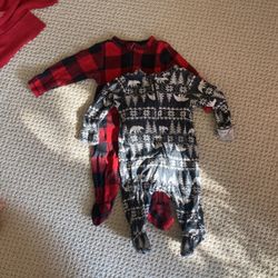 Christmas And Nike Footed Pajamas For Baby