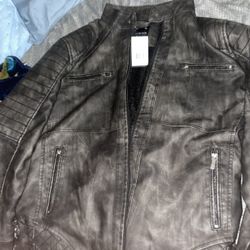 Stone Falcon Leather Jacket