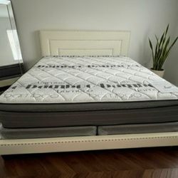 New KING SIZE BED FRAME WITH MATTRESS AND BOX SPRING SET KING BED +MATTRESS AND BOX SPRING SET 