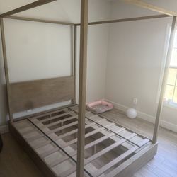 Queen bed frame (REAL WOOD)