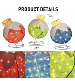 Christmas Ball Decorations, 3 Pcs