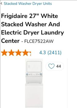 Frigidaire stacked washer dryer