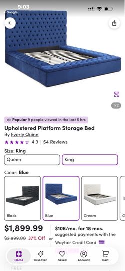 King size bed for sale 750