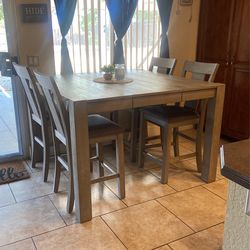 4 Chair Table Gray