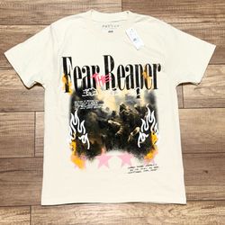 Pacsun Los Angeles Flames Cream Graphic Premium Streetwear Grunge T Shirt Mens S