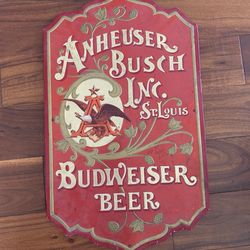 Vintage Anheuser Busch Budweiser Sign