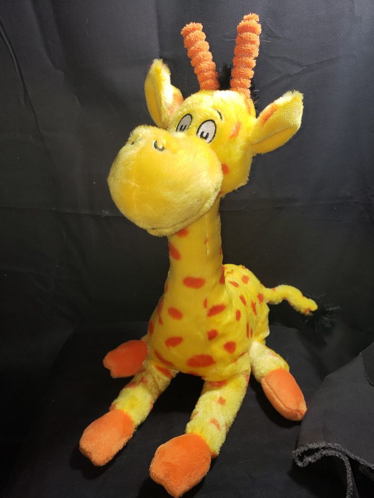 Dr suess giraffe to think I saw it on Mulberry street