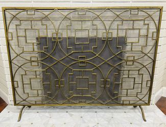 Fireplace Screen - Metal Brushed Gold - Orig. $225