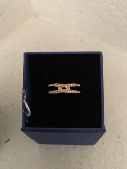 Swarovski Rose Gold Ring Size 8 3/4