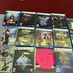 PS5, PS4 & Nintendo Switch Games . PS5 & Nintendo - $15 each , PS4 - $20 each .