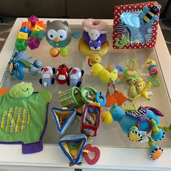 Baby Toy Lot And Adjustable Cup Holder