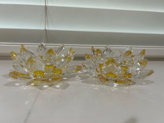 Crystal candle holder