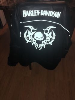 Harley Davidson Mens Patented Reflective Skull Vented Jacket,