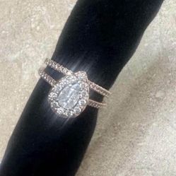Bridal Set - Engagement Ring & Wedding Band 