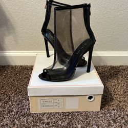 Black Clear Heels