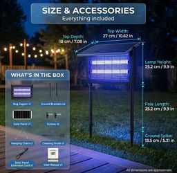 Solar powered bug zapper
