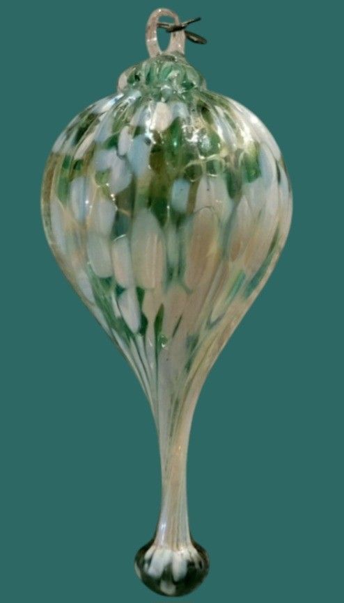 VINTAGE VENETIAN HAND BLOWN IRIDESCENT FINIAL GLASS CHRISTMAS ORNAMENT