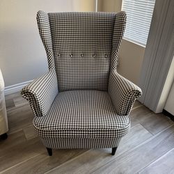 IKEA STRANDMON Wing chair, Vibberbo black/beige Clean and Good Condition
