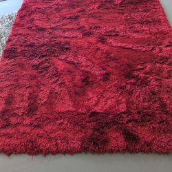 Shag Rug Red
