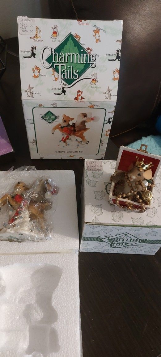 Charming Tails Figurines (2) New In Box