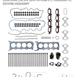 MLS Full Head Gasket with Head Bolt Set, for Ford F150 F250 F350 Expedition, for Lincoln Navigator/Mark Lt, 2004-2006, 5.4L 24V SOHC Vin Code V, 5", H