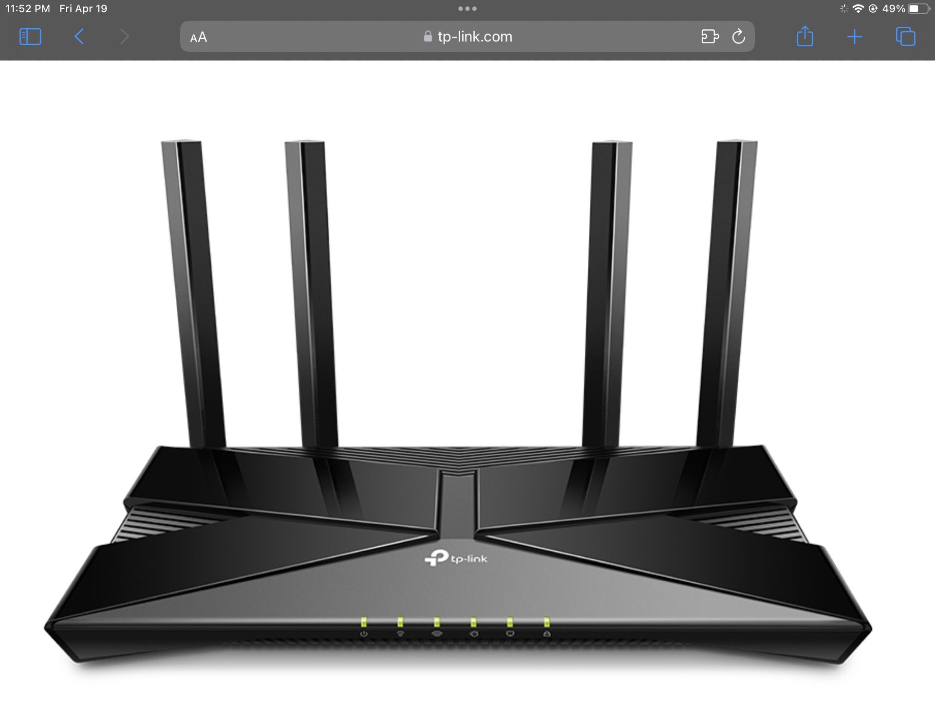 TP Link AX1500 Next Generation Router Wifi6