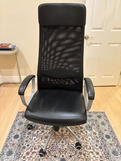 Black High-Back Mesh Office Chair IKEA