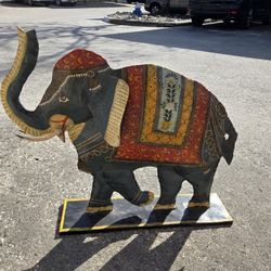 Vintage/Boho Elephant Stand-Up Decor – Hand Painted
