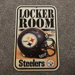 NFL Locker Room Sign Steelers 17”L x 11”W