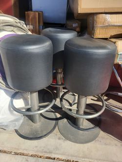 Black leather stools 25$ each