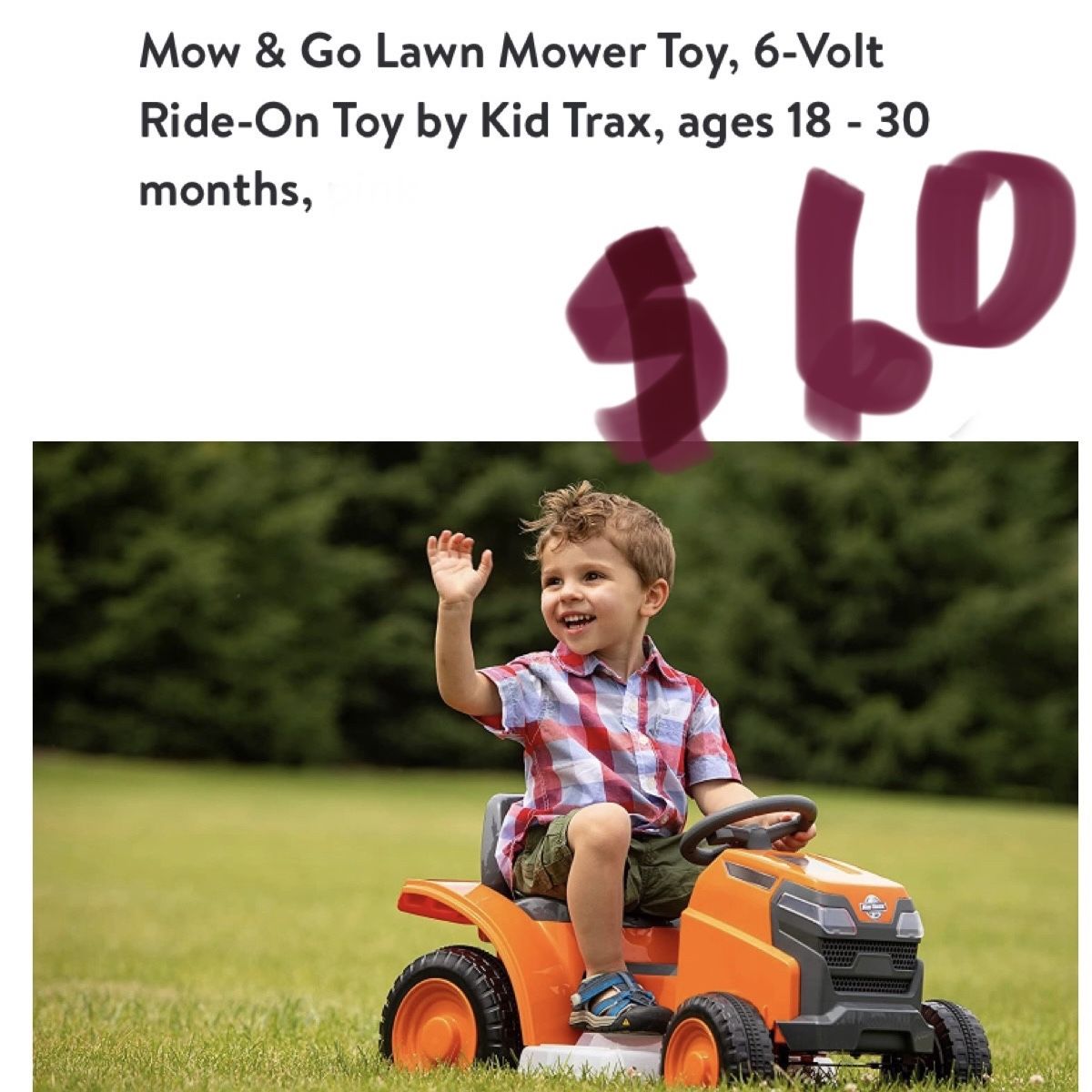 Mow Go Lawn Mower Toy 6 Volt Ride On for Sale in Phoenix AZ OfferUp