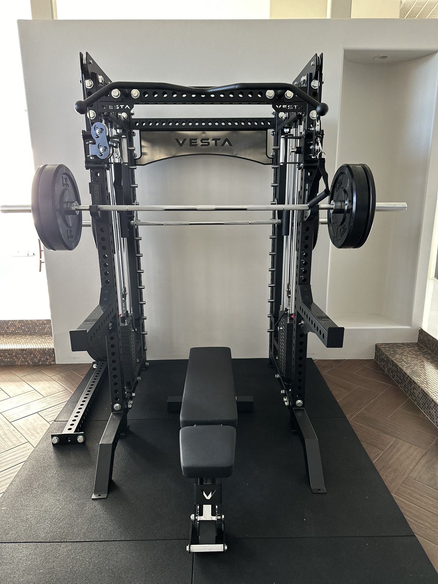 PRO SERIES Ultimate Half Rack Functional Trainer w/Smith Machine