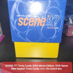 SCENE IT? Trivia Cards 2004 Movie Edition  DVD Game New Sealed Trivia Cards. n1c 10s 5x4x4 8oz