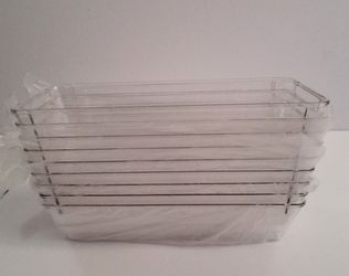 9 piece clear plastic storage bins