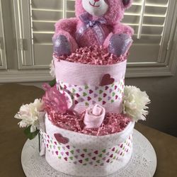 “SWEETHEART” 2-Tier Diaper Cake!