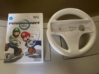 Nintendo Mario Kart Wii with Wii Wheel CIB Tested