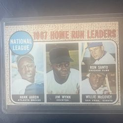 1968 Topps Baseball Home Run Leaders NL Hank Aaron